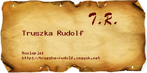 Truszka Rudolf névjegykártya